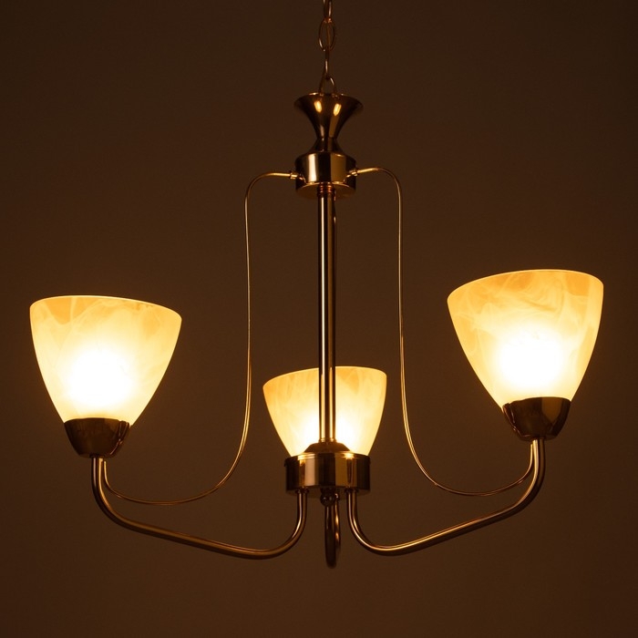 Люстра Люстра "Амелия" 3х60Вт Е27 Золото 59х59х100(60)см