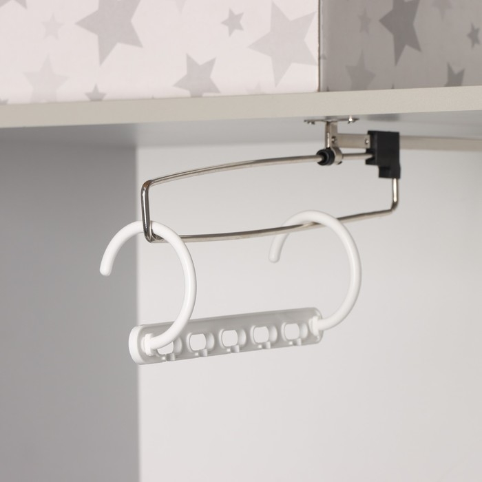 Вешалка органайзер трансформер, 24 см, 5 крючков, цвет белый Вешалка органайзер трансформер, 24 см, 5 крючков, цвет белый