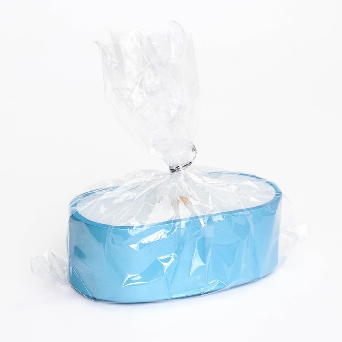 Свеча в овальном подсвечнике из гипса,9,5х4,7х3см,голубой Свеча в овальном подсвечнике из гипса,9,5х4,7х3см,голубой