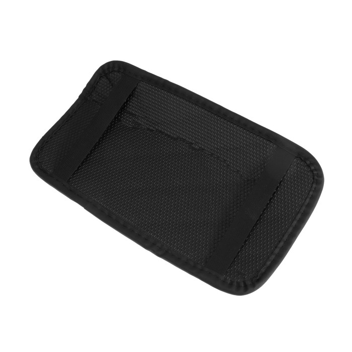 Коврик на подлокотник 29×19, экокожа, черный с красной строчкой Коврик на подлокотник 29×19, экокожа, черный с красной строчкой