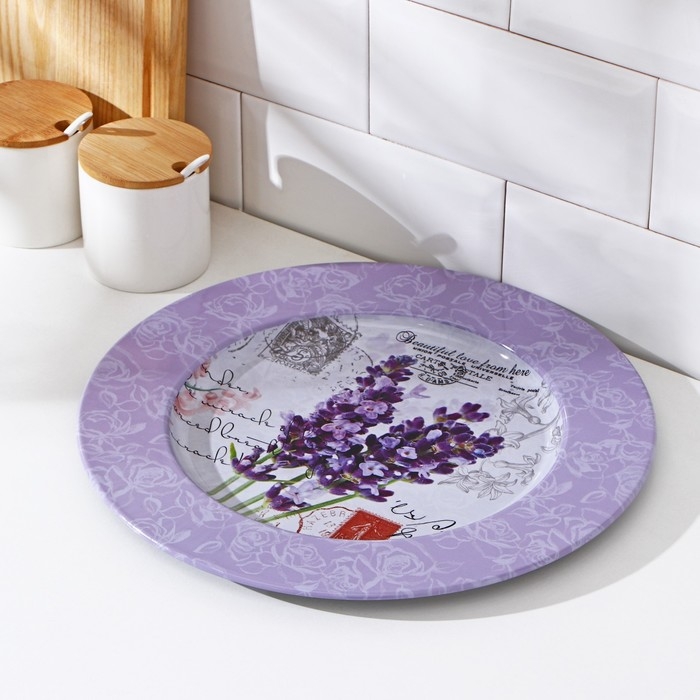 Поднос «Лаванда», d=33 см, металлический Поднос «Лаванда», d=33 см, металлический