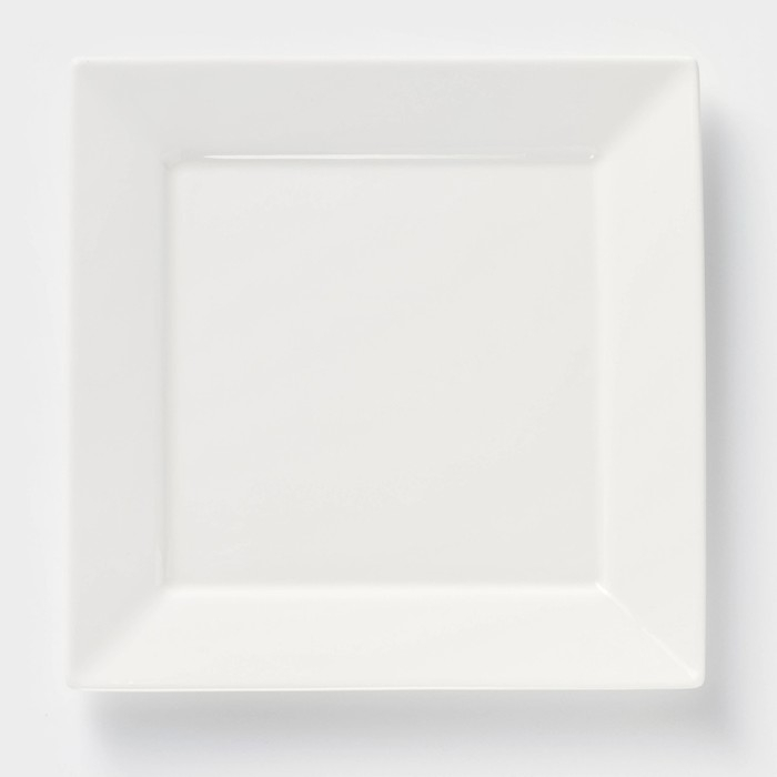 Тарелка фарфоровая квадратная Wilmax Stella, 25×25 см, цвет белый