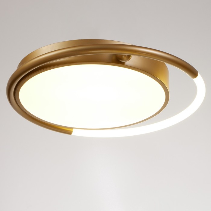 Люстра с ПДУ 2219/1 LED 110Вт диммер золото 48х48х7 см BayerLux