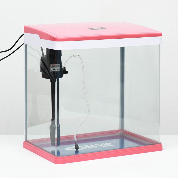 Аквариум SeaStar HX-390F в комплекте: LED-лампа 3х цветная, 7 режимов, фильтр, 30 л, красный 99336 Аквариум SeaStar HX-390F в комплекте: LED-лампа 3х цветная, 7 режимов, фильтр, 30 л, красный 99336