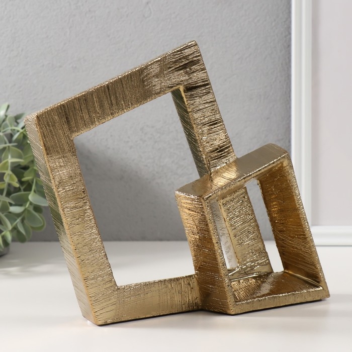 Сувенир керамика  Сувенир керамика "Абстракция. Два квадрата" золото 25,5х5,5х20,5 см