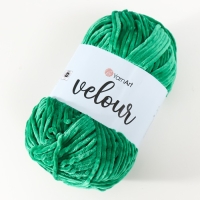 Пряжа "Velour" 100% микрополиэстер 170м/100г (856 изумруд)