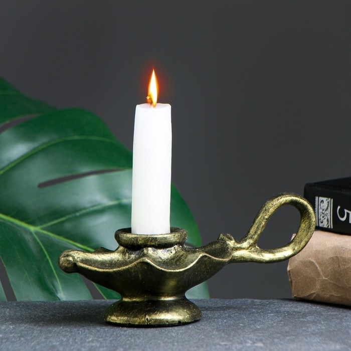 Подсвечник Подсвечник "Лампа" золото 6х7х15см