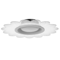 Люстра с ПДУ 1200/1 LED 52Вт 3000-6000К диммер белый-прозрачный 50х50х8 см BayerLux