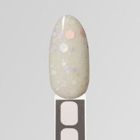 Гель лак для ногтей, «MILK GLITTER», 3-х фазный, 8мл, LED/UV, цвет прозрачный (11)