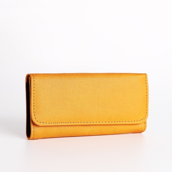 Кошелёк женский на кнопке, цвет жёлтый Кошелёк женский на кнопке, цвет жёлтый
