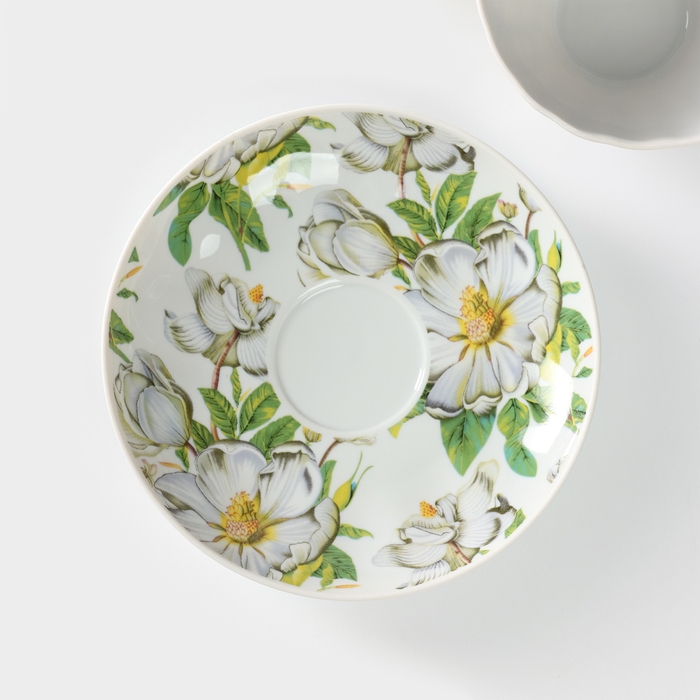 Чайная пара фарфоровая «Шепот лепестков», 275 мл Чайная пара фарфоровая «Шепот лепестков», 275 мл