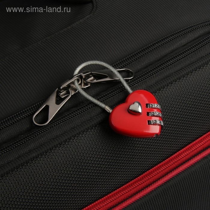 Замок навесной кодовый, Замок навесной кодовый, "Сердце", красный