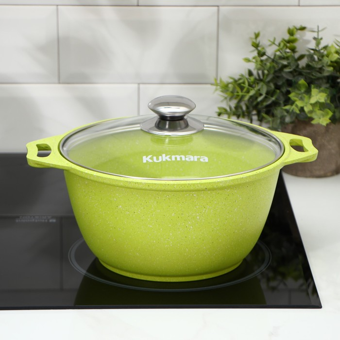 Кастрюля Trendy style, 3 л, d=22 см, h=13,5 см, стеклянная крышка, антипригарное покрытие, цвет зелёный Кастрюля Trendy style, 3 л, d=22 см, h=13,5 см, стеклянная крышка, антипригарное покрытие, цвет зелёный