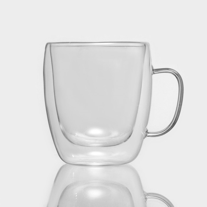 Кружка стеклянная с двойными стенками Magistro, 470 мл Кружка стеклянная с двойными стенками Magistro, 470 мл