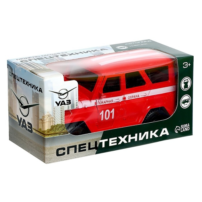 Машина инерционная УАЗ Hunter «Пожарная служба» Машина инерционная УАЗ Hunter «Пожарная служба»