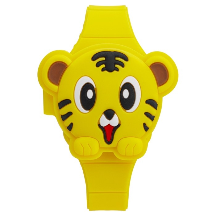 Часы наручные электронные, детские, Часы наручные электронные, детские, "Тигренок", ремешок l-22.5 см
