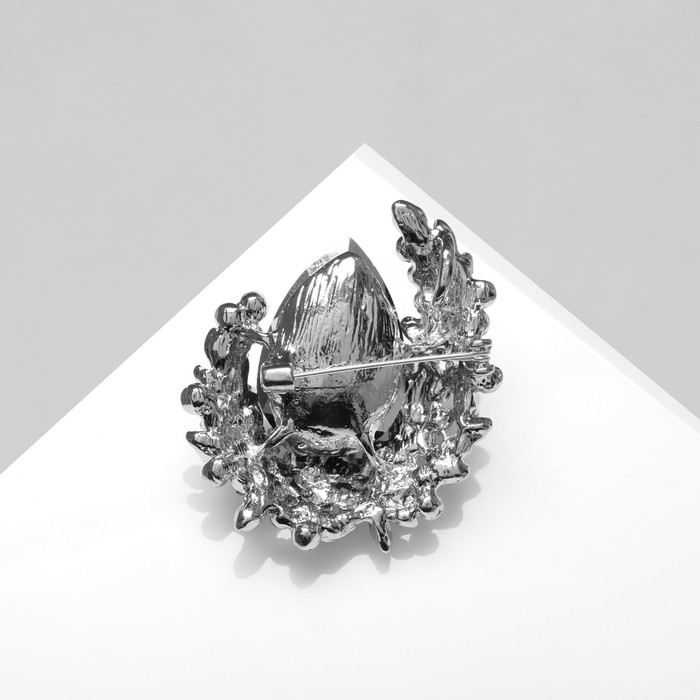 Брошь «Императрица» полумесяц, цветная в серебре Брошь «Императрица» полумесяц, цветная в серебре