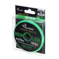 Леска монофильная ALLVEGA Fishing Master, диаметр 0.370 мм, тест 10.5 кг, 30 м, зеленая