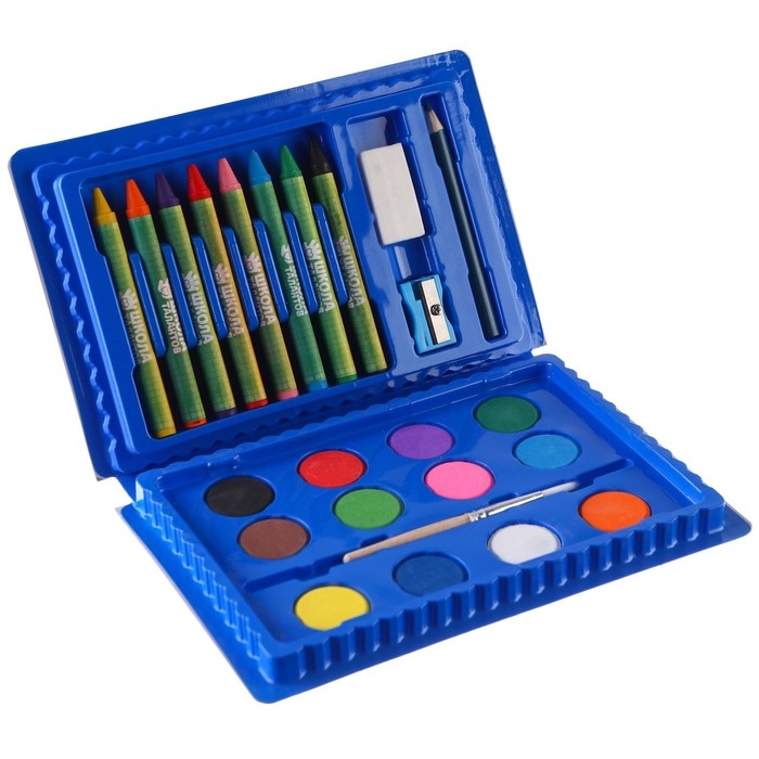 Набор для творчества, 24 предмета, Синий трактор Набор для творчества, 24 предмета, Синий трактор