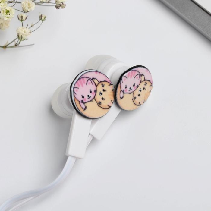 Наушники вакуумные в пакете «Meow-вечеринка», с микрофоном, 10 х 15 см Наушники вакуумные в пакете «Meow-вечеринка», с микрофоном, 10 х 15 см