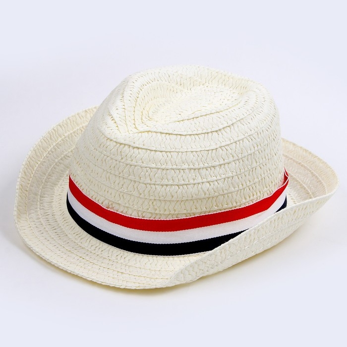 Панама соломенная детская для мальчика «Ракета»,микс, р-р 52-54 Панама соломенная детская для мальчика «Ракета»,микс, р-р 52-54