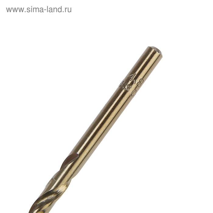 Сверло по металлу ТУНДРА, HSS-Co (5% кобальта), цилиндрический хвостовик, 4.8 мм Сверло по металлу ТУНДРА, HSS-Co (5% кобальта), цилиндрический хвостовик, 4.8 мм