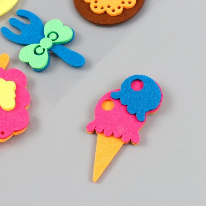 Наклейка фетр Наклейка фетр "Сладости" 21х12,3 см