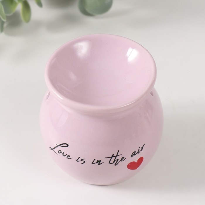Аромалампа керамика Аромалампа керамика "Love is in the air" сиреневая 7,2х7,2х7,8 см