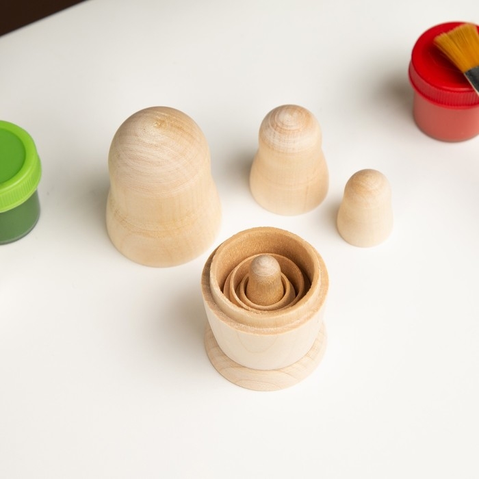 Заготовка для творчества «Матрёшка», 4-кукольная, 9 см Заготовка для творчества «Матрёшка», 4-кукольная, 9 см