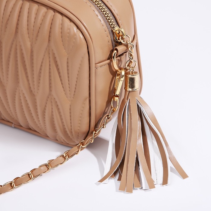 Сумка кросс-боди на молнии, цвет бежевый Сумка кросс-боди на молнии, цвет бежевый