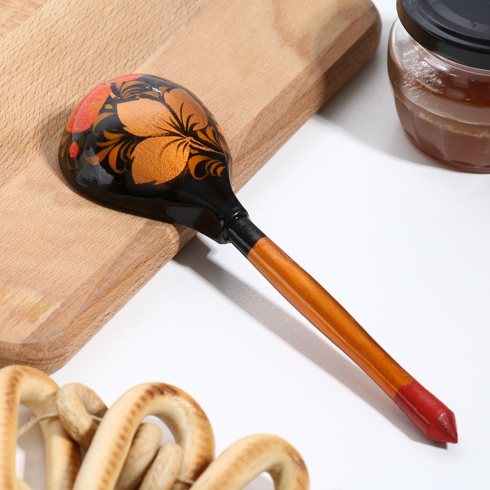 Ложка полубаская Ложка полубаская "Хохлома", традиционная роспись