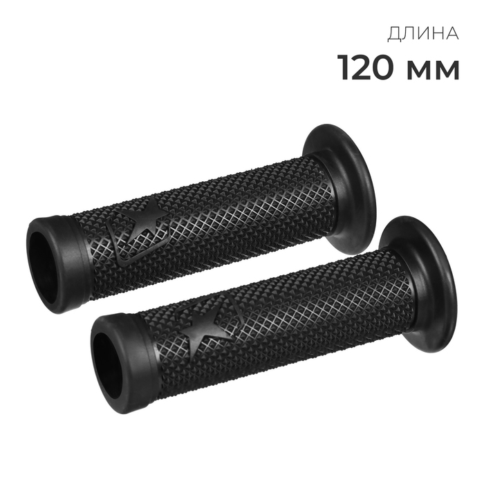 Грипсы 120 мм, внутренний диаметр 24 мм, цвет чёрный Грипсы 120 мм, внутренний диаметр 24 мм, цвет чёрный