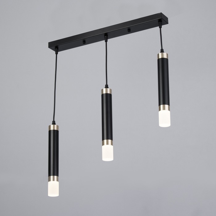 Светильник BayerLux Подвес "Вартона" 3хLED 18Вт 4000К черный золото 50х4х30-180см