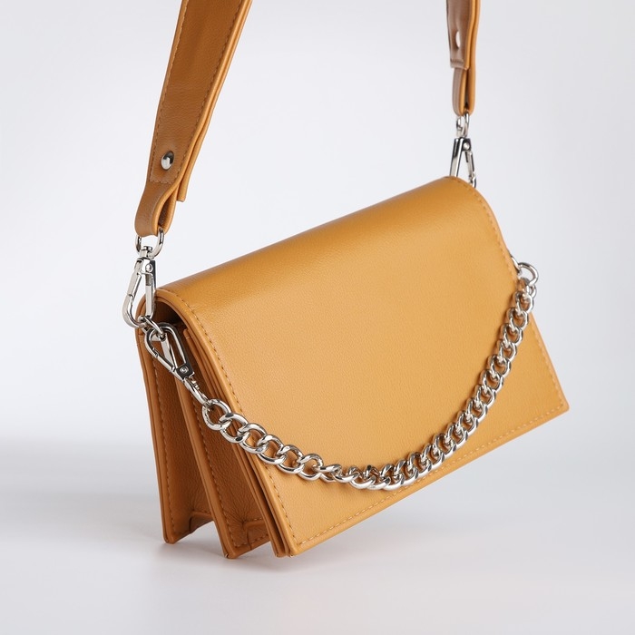 Сумка женская TEXTURA, мессенджер, маленький размер, цвет горчичный Сумка женская TEXTURA, мессенджер, маленький размер, цвет горчичный