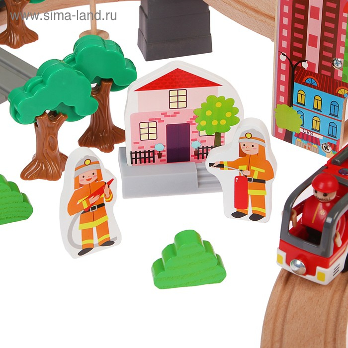 Железная дорога "Путешествие на море", поезд на батарейках, 92 элемента