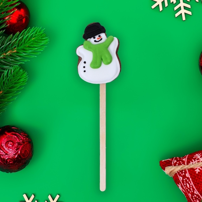 Новый год. Мини печенье шоколадное на палочке Новый год. Мини печенье шоколадное на палочке "Новогоднее" 15г 60шт (2блх30шт)