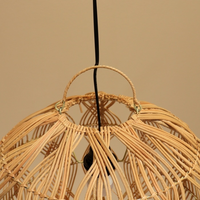 Светильник потолочный из ротанга Светильник потолочный из ротанга "Рассвет" 1х120Вт, Е27, 40х40х35 см