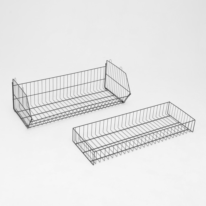 Накопитель разборный на колесах, 5 корзин с разделителями, 90×42×135 см, цвет чёрный Накопитель разборный на колесах, 5 корзин с разделителями, 90×42×135 см, цвет чёрный