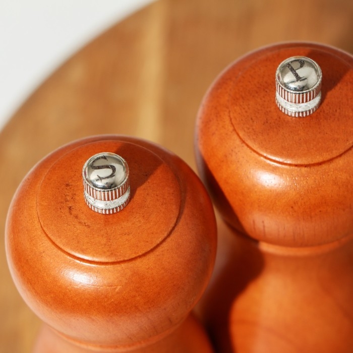 Набор для специй Доляна «Дуэт», 16,5 см, 2 мельницы, акация Набор для специй Доляна «Дуэт», 16,5 см, 2 мельницы, акация