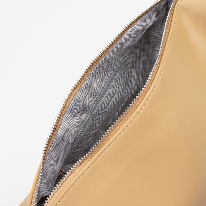 Кросс-боди на молнии, цвет бежевый Кросс-боди на молнии, цвет бежевый