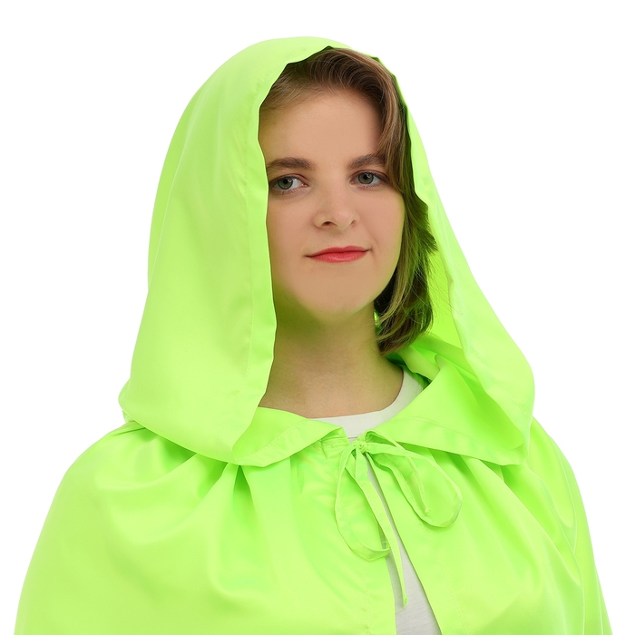 Карнавальный плащ взрослый, длина 120 см, атлас, цвет салатовый Карнавальный плащ взрослый, длина 120 см, атлас, цвет салатовый
