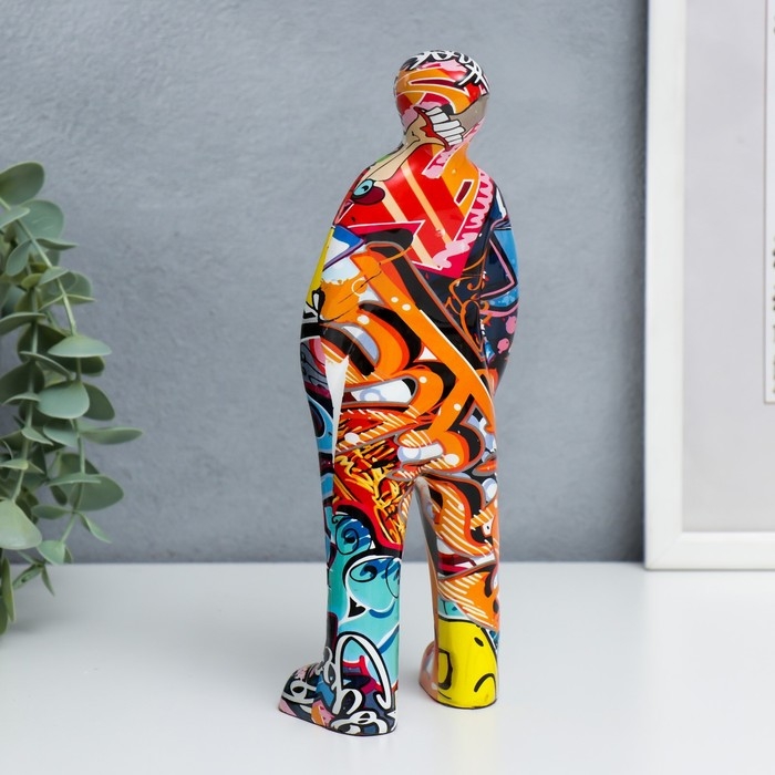 Сувенир полистоун  Сувенир полистоун "Парень, руки в карманах" граффити МИКС 22х7х8 см