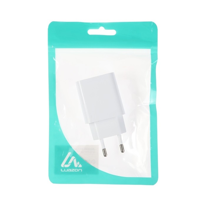 Сетевое зарядное устройство Luazon LZZ-22, USB, Type-C, 2 А, белое Сетевое зарядное устройство Luazon LZZ-22, USB, Type-C, 2 А, белое