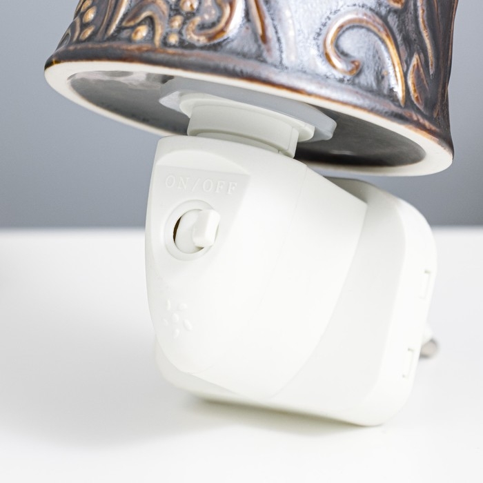 Ночник Ночник "Узор" серый 7,8х7,8х12 см