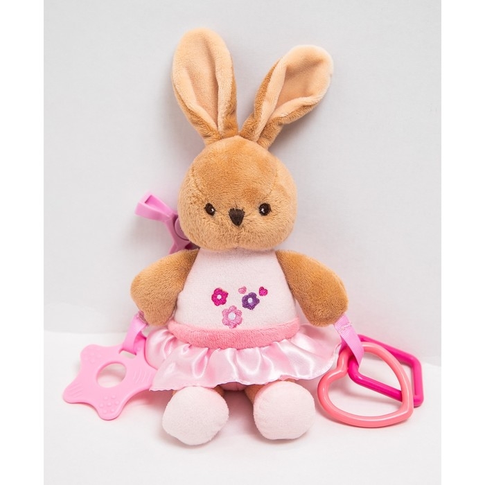 Подвеска мягкая «Зайка», погремушка, прорезыватель, на кроватку, коляску, Mum&Baby Подвеска мягкая «Зайка», погремушка, прорезыватель, на кроватку, коляску, Mum&Baby