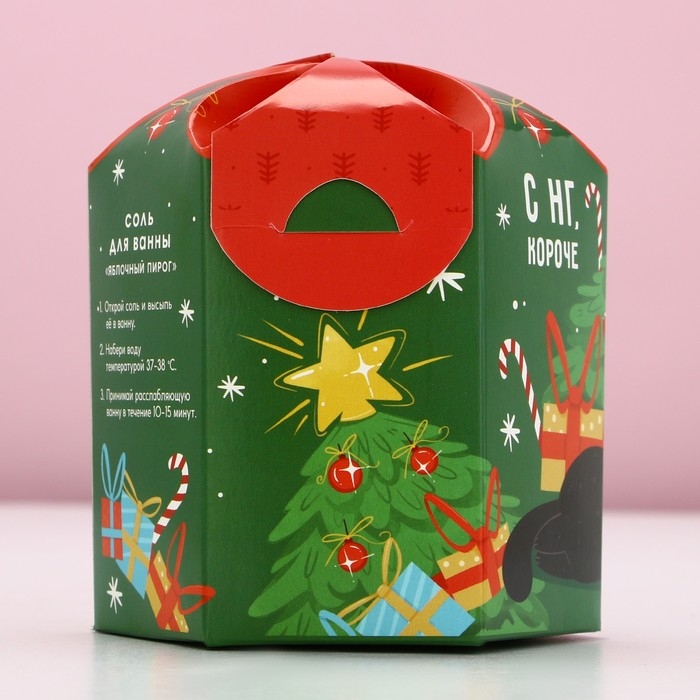 Соль для ванны «С НГ, короче», 300 г, аромат яблочного пирога, Новый Год