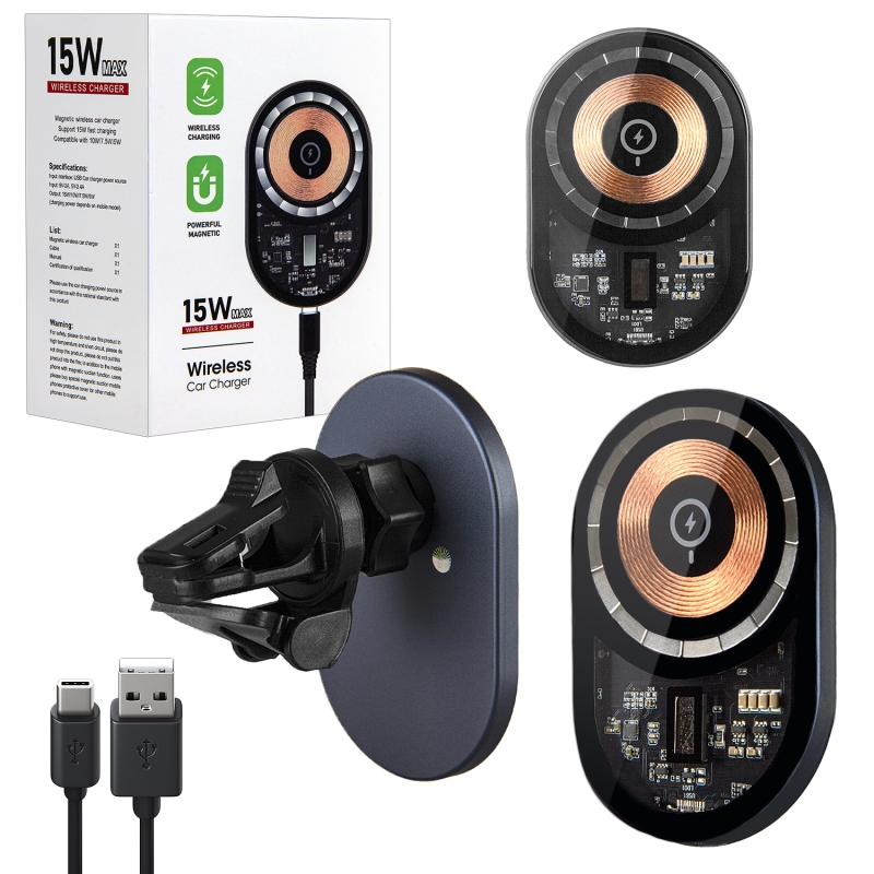 Автомобильное беспроводное зарядное устройство X19 прозрачный Автомобильное беспроводное зарядное устройство X19 прозрачный