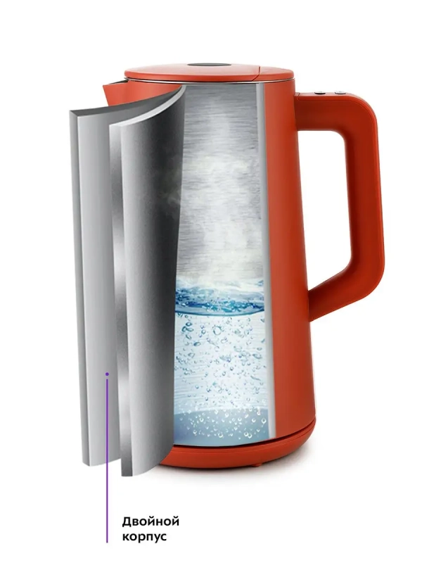 Чайник электрический металлический пластик КТ-6115 - 1.5 л Чайник электрический металлический пластик КТ-6115 - 1.5 л