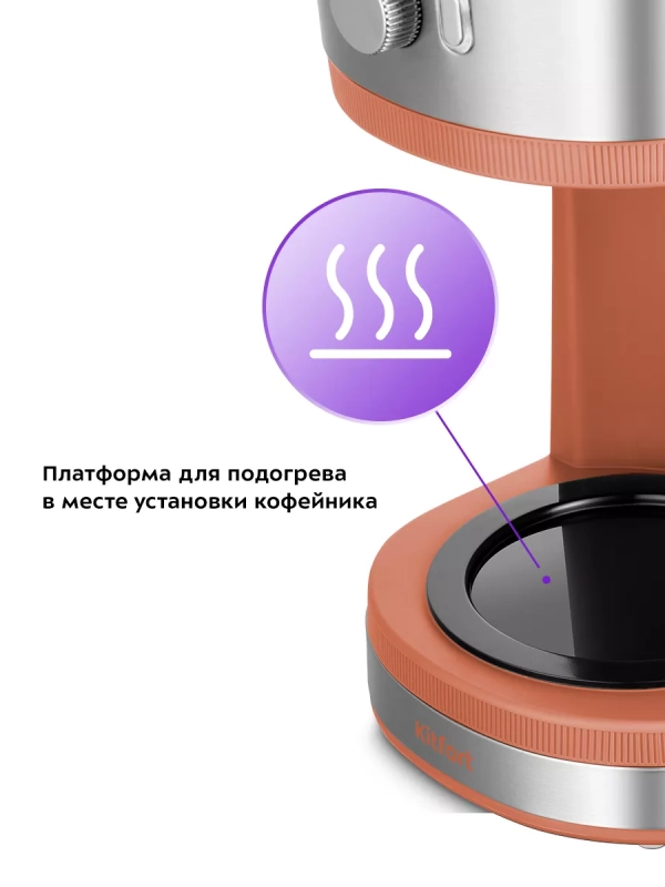 Кофеварка капельная электрическая КТ-7445 - 1000 Вт Кофеварка капельная электрическая КТ-7445 - 1000 Вт