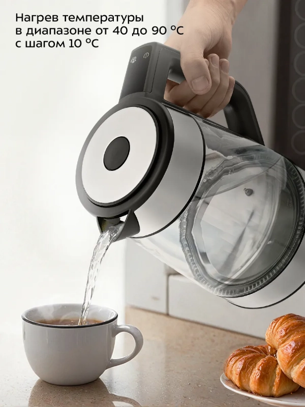 Чайник электрический с терморегулятором КТ-6712 - 1,7 л